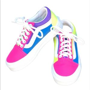 Vans Old Skool Neon Color  Skate Shoe Sneaker Lace-Up Size 11